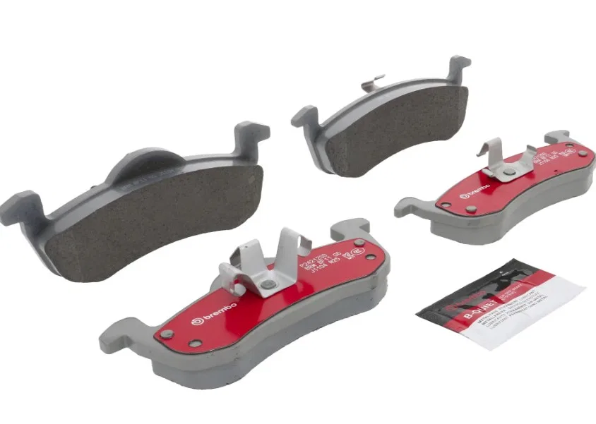 P24212SD – BREMBO Brake Pad, FMSI Number D1279-8395 Ceramic Set Of 4 With Pad Shims And Brake Lubricant